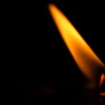 black flame candle