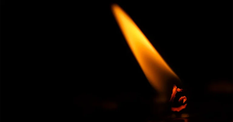 black flame candle